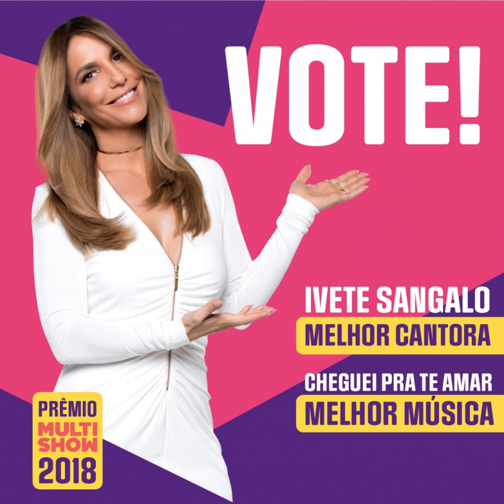 VOTE EM IVETE SANGALO NA FASE FINAL DO PRÊMIO MULTISHOW 2018