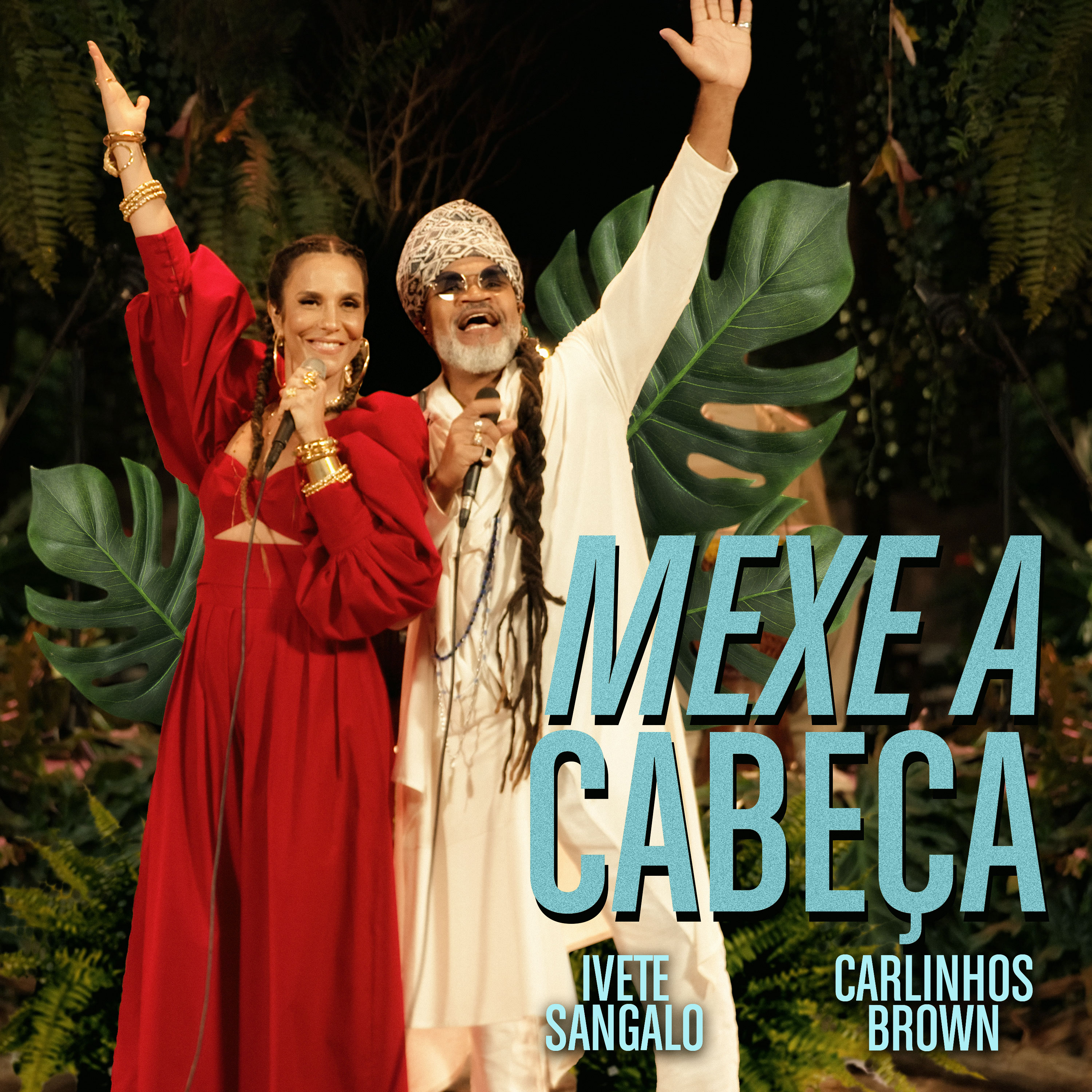 Ivete Sangalo e Carlinhos Brown cantam ao som de tambores em “Mexe a Cabeça”