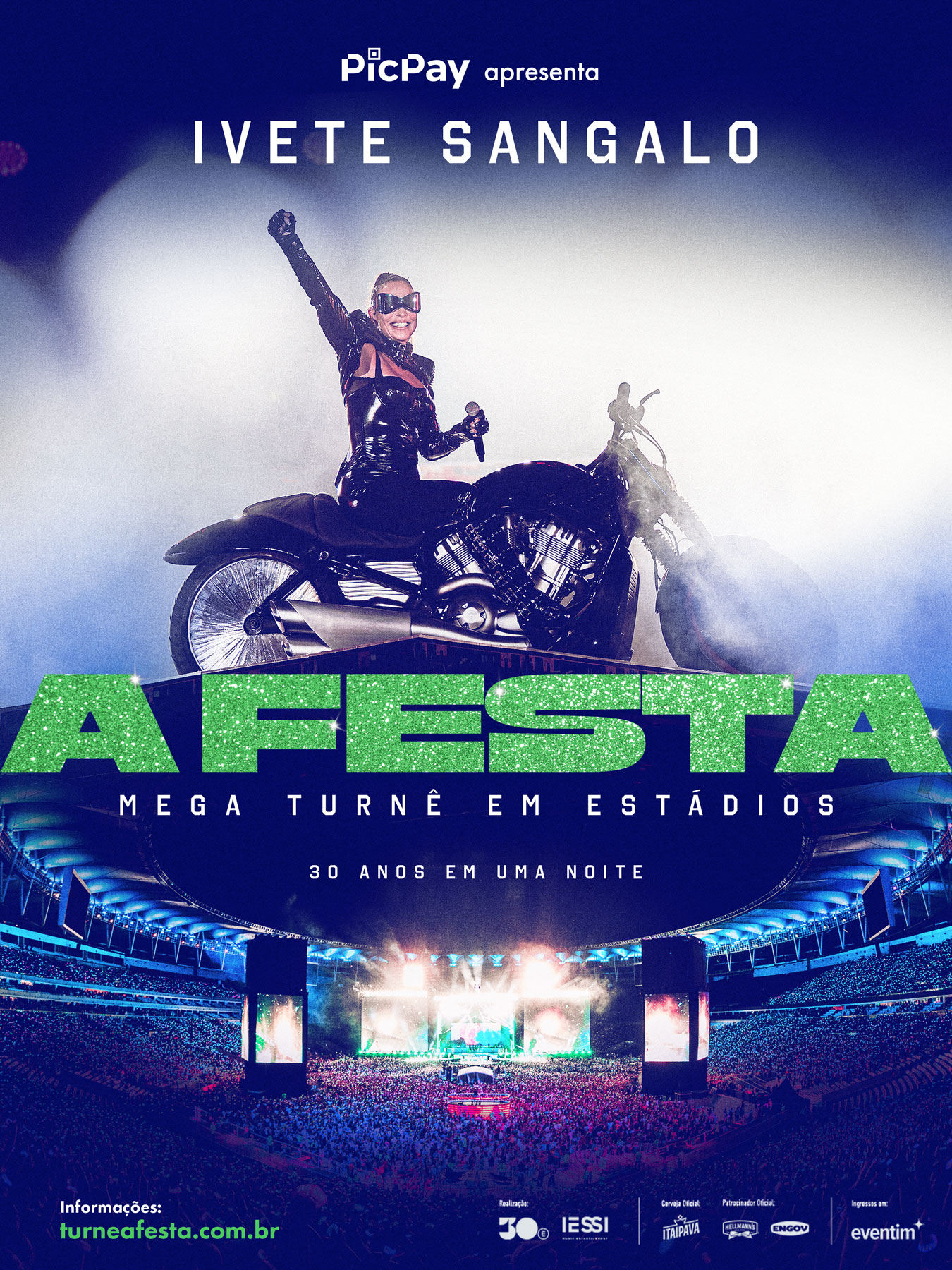 Ivete Sangalo abre venda geral de ingressos da mega turnê A FESTA, que vai celebrar seus 30 anos de carreira por todo país